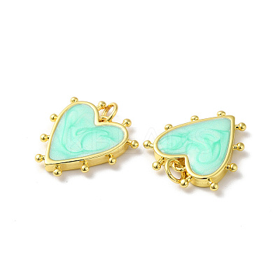Rack Plating Brass Enamel Pendants KK-D074-03G-06-1