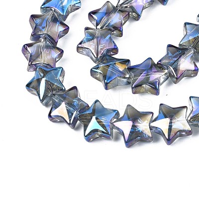 Electroplate Glass Beads Strand EGLA-S188-18-B02-1