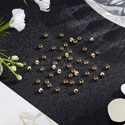 3Bags Brass Crimp Beads KK-BBC0026-09A-1