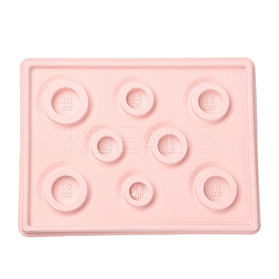 8 Sizes Flocking Plastic Rectangle Bracelet Design Board TOOL-D052-02-A-1