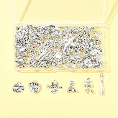 70Pcs 7 Styles Tibetan Style Alloy Message Pendants TIBEP-FS0001-36-1