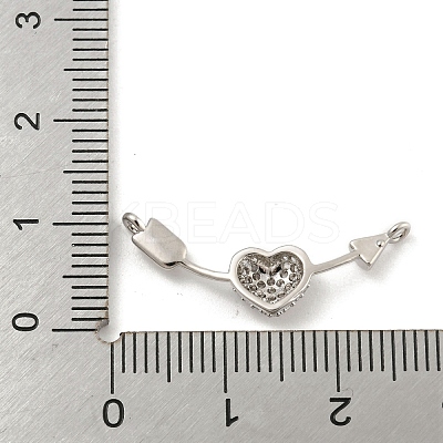 Brass Micro Pave Clear Cubic Zirconia Connector Charms LS-KK-H467-02P-1
