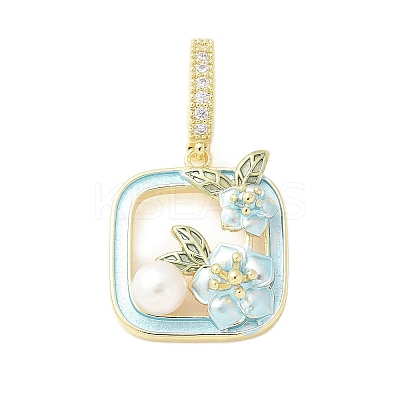 Brass Enamel Pendants KK-F886-03G-11-1