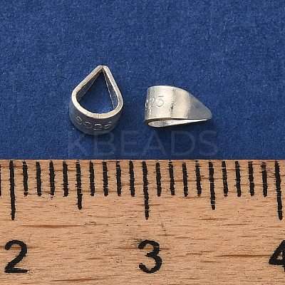 925 Sterling Silver Snap on Bails STER-K177-04A-S-1