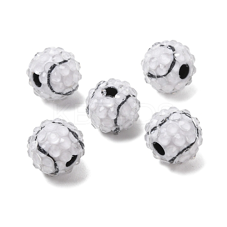 Sports Theme Opaque Acrylic European Beads RB-CBA95A4-04A-05-1