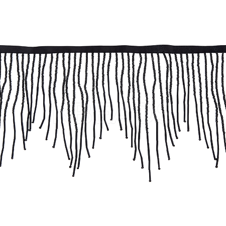 1.8 Yards Glass Beads Fringe Tassel Lace Trim Ribbon OCOR-OC0001-70A-1