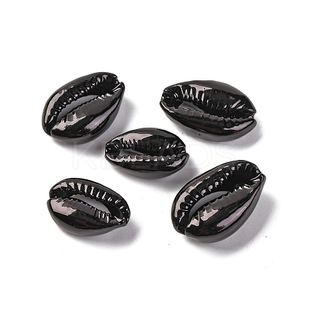 Baking Paint Cowrie Shell Beads X-SSHEL-M023-01B-1