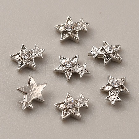 Star Zinc Alloy Rhinestone Cabochons FIND-WH0150-84P-1