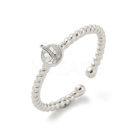 Brass Cup Peg Open Cuff Ring Settings KK-G518-02P-02-1