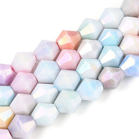 Anti-Tarnish Electroplate Glass Beads Strands GLAA-T025-8mm-12A-1