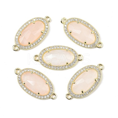 Natural Rose Quartz Faceted Oval Links G-B126-06G-08-1