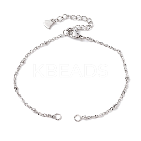 304 Stainless Steel Satellite Chain Bracelet Making AJEW-JB01277-02-1