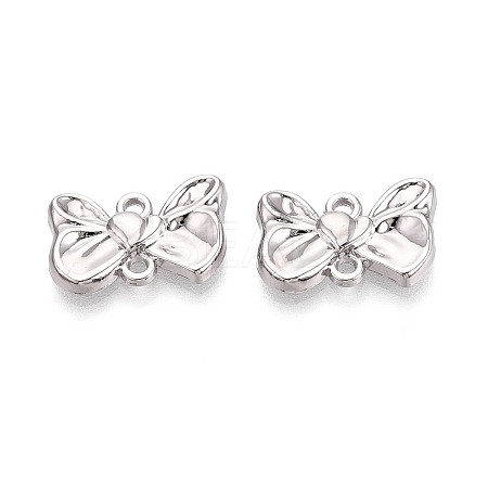 Alloy Bowknot Links Connector Charms PALLOY-T091-35P-1