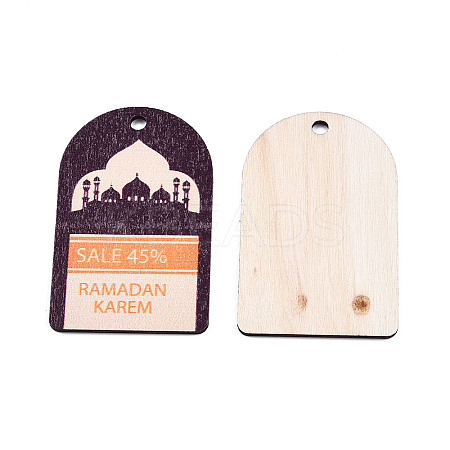 Single-Sided Printed Wood European Big Pendants WOOD-N005-94C-1
