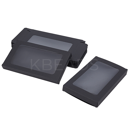 Rectangle Paper Biscuit Boxes with Clear Window CON-WH0107-01B-1