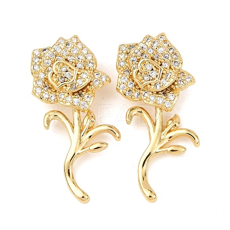 Brass Micro Pave Cubic Zirconia Pendants KK-G543-07G-03-1