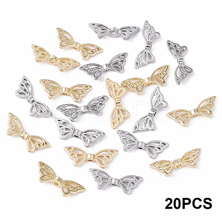 20Pcs 2 Colors Rack Plating Alloy Beads FIND-YW0008-16-1