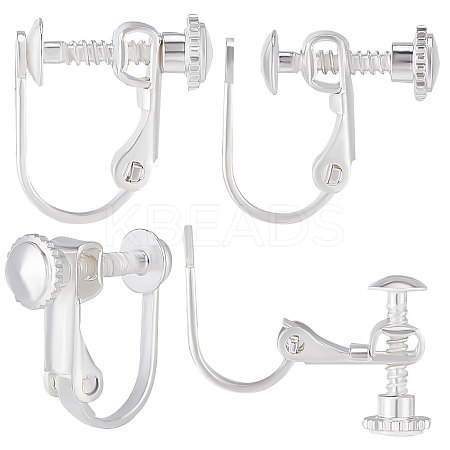 20Pcs Brass Clip-on Earring Findings KK-BBC0004-85-1