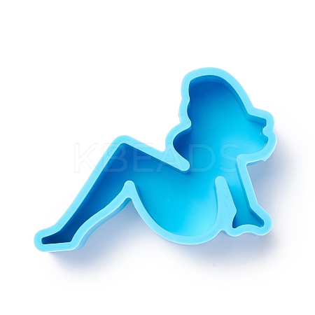 Woman DIY Decoration Silhouette Silicone Statue Molds DIY-I085-02-1