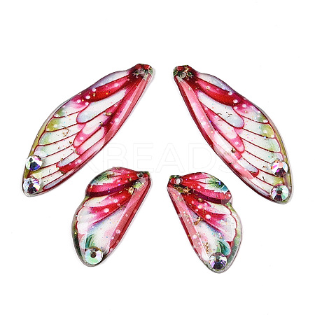 Epoxy Resin Butterfly Wing Pendants FIND-N005-65E-1
