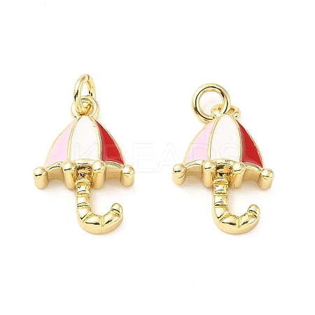 Brass Enamel Charms KK-L237-006G-1