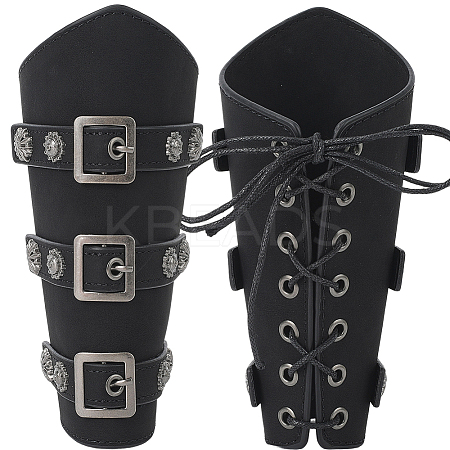 Imitation Leather Cuff Cord Bracelets AJEW-WH20033-034C-1