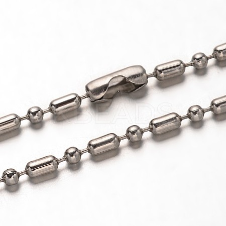Non-Tarnish 304 Stainless Steel Ball Chains Necklaces LS-NJEW-O066-21-1