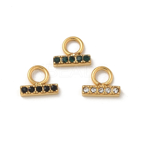 Ion Plating(IP) 304 Stainless Steel with Rhinestone Charms STAS-G351-15G-1
