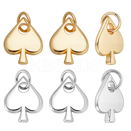 10Pcs 2 Colors Brass Pendants KK-ME0002-16-1