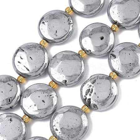 Electroplated Natural Druzy Geode Crystal Beads Strands G-G459-04K-1