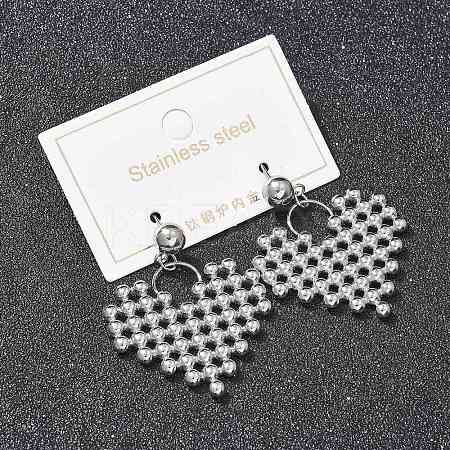 304 Stainless Steel Stud Earrings for Women EJEW-A119-21P-1
