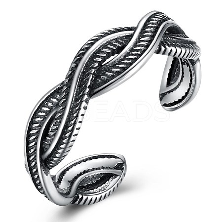 925 Sterling Silver  Infinity Rings RJEW-BB32804-1