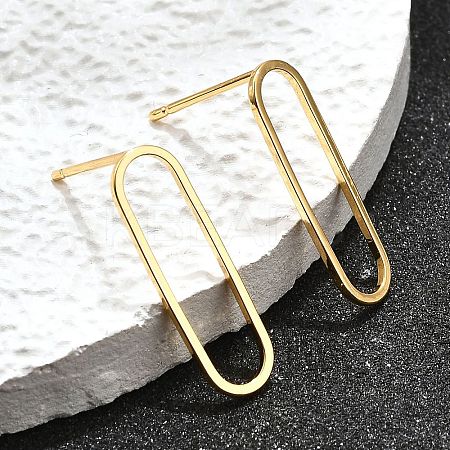 Brass Stud Earrings X-KK-T038-484B-1