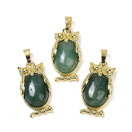 Natural Green Aventurine Pendant KK-F887-02G-04-1