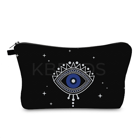 Evil Eye Theme Polyester Cosmetic Pouches ABAG-D009-01H-1