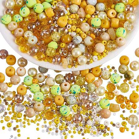 2 Bag Glass Round Beads Set JX547F-1