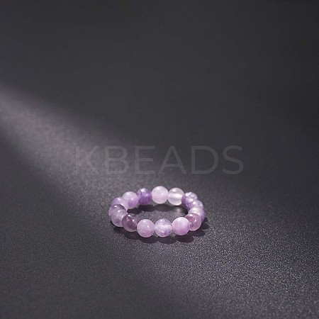 Natural Quartz Stretchy Finger Rings FS-WG01730-50-1