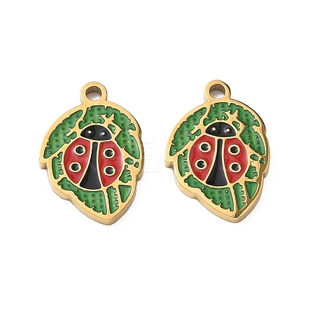304 Stainless Steel Enamel Pendants SA-CBA7876-31G-02-1