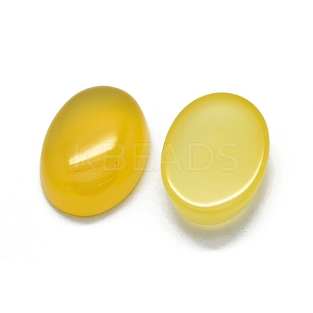 Natural Yellow Agate Cabochons G-O175-30D-01-1