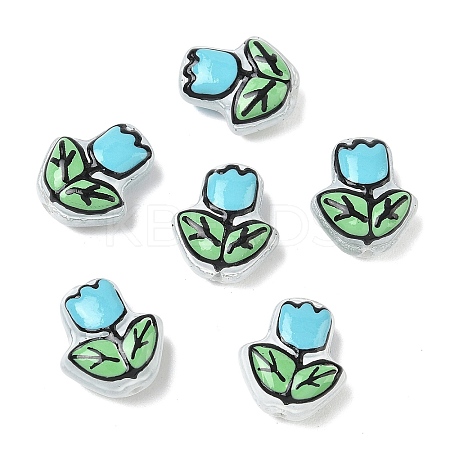 Transparent Glass Enamel Beads LAMP-C023-01A-1