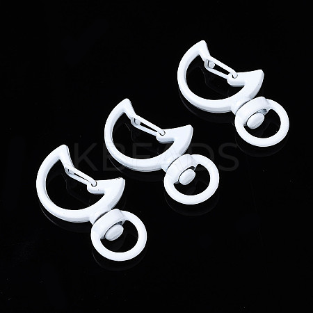 Spray Painted Eco-Friendly Alloy Swivel Snap Hooks Clasps PALLOY-T080-13M-NR-1