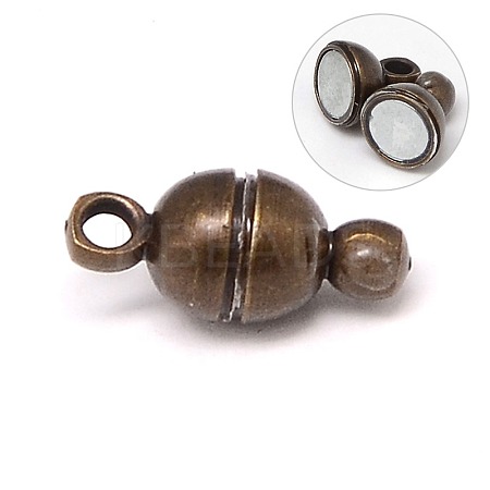 Brass Magnetic Clasps with Loops LS-X-KK-D331-AB-NF-1