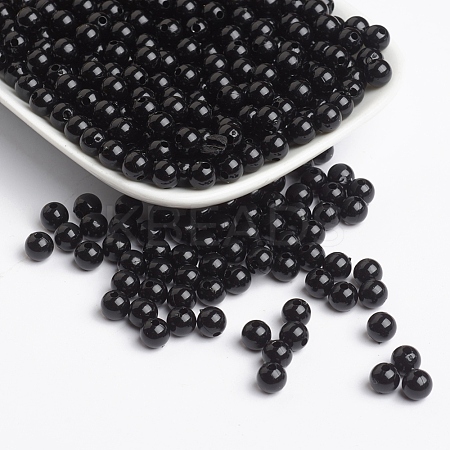 Opaque Acrylic Beads PL682-4-1