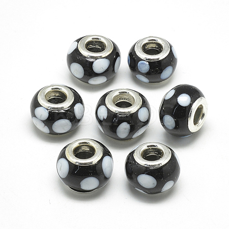 Handmade Lampwork European Beads LAMP-Q029-07-1