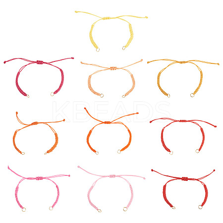 30Pcs 10 Styles Adjustable Waxed Polyester Cord Bracelet Making X1-AJEW-TAC00051-1