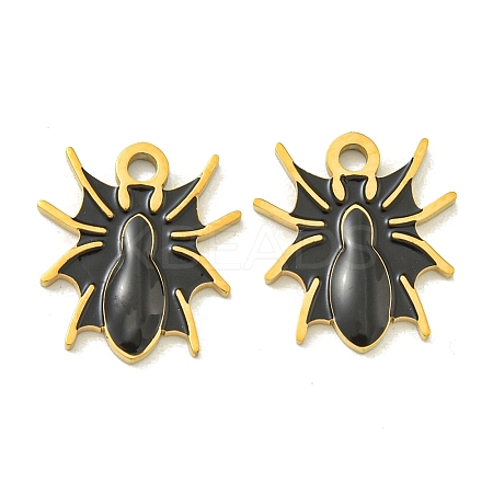 Halloween Theme Ion Plating(IP) 304 Stainless Steel Enamel Pendants STAS-M011-02C-1