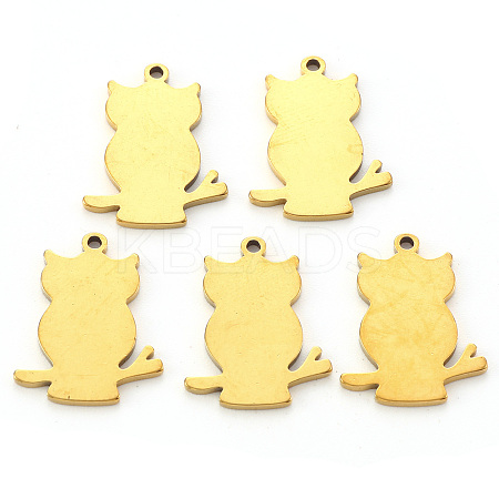 PVD Vacuum Plating 201 Stainless Steel Pendants LS-STAS-N092-35B-G-1