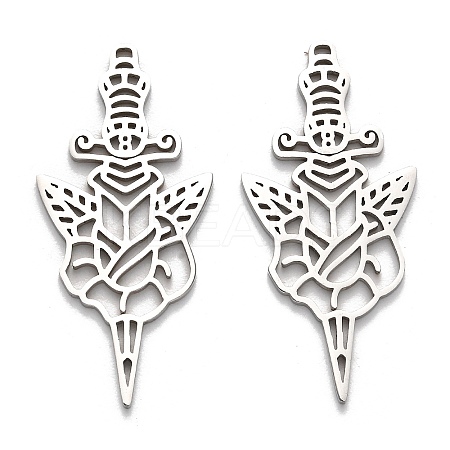 Non-Tarnish 304 Stainless Steel Pendants STAS-B054-04P-1