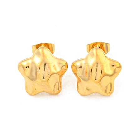 Star 304 Stainless Steel Ear Studs EJEW-L290-024G-1