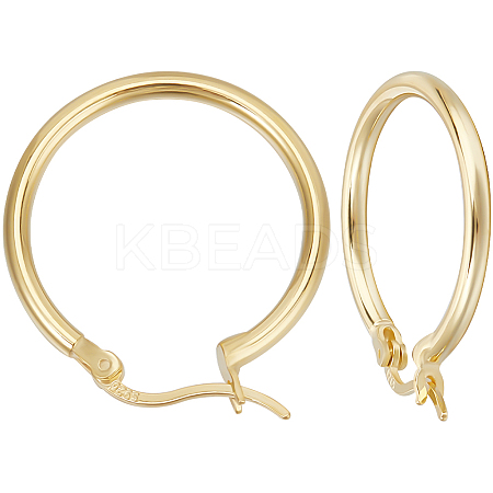 1 Pair 925 Sterling Silver Hoop Earrings for Women EJEW-BBC0001-62-1